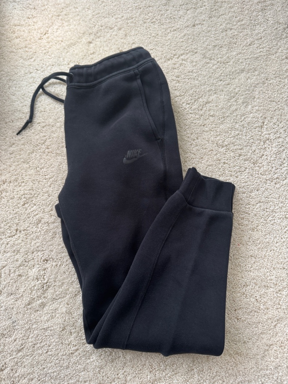 Men’s Nike Tech Black Joggers with Drawstring